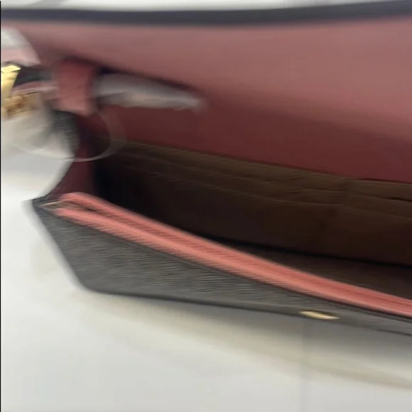 Michael Kors Small Envelope Crossbody Pink & Brown MK Signature Logo Primrose - Picture 6 of 7